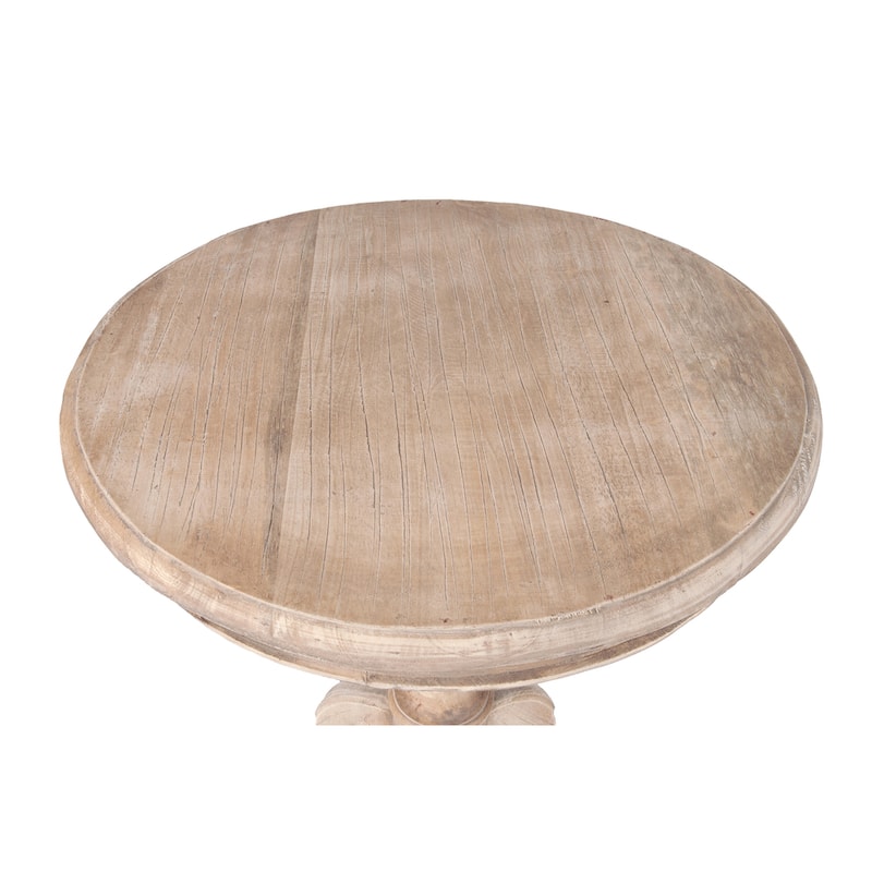 Unfinished Natural Mindi Wood Accent Table by East at Main