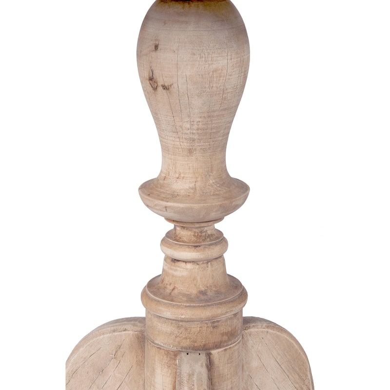 Unfinished Natural Mindi Wood Accent Table by East at Main