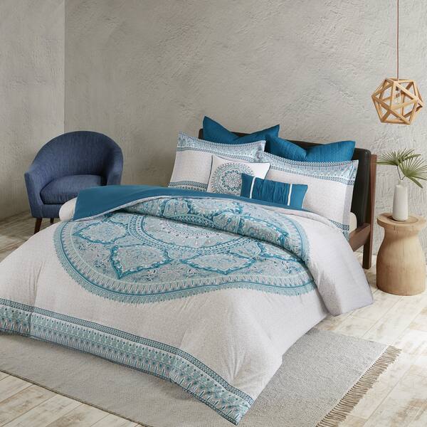 Urban Habitat Candice Aqua Cotton Duvet Cover Set Overstock 13292929