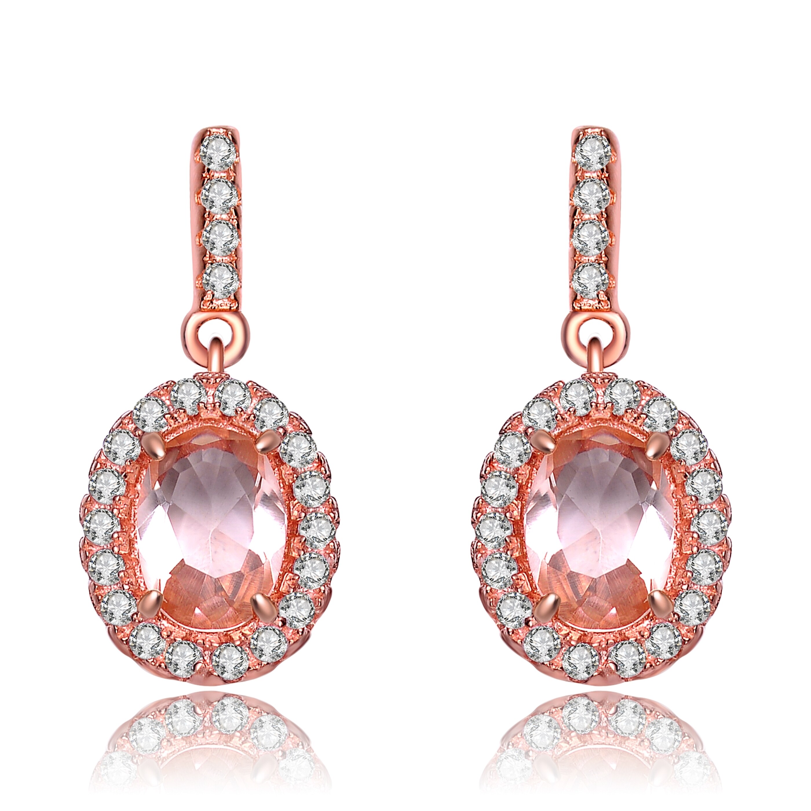 rose gold zirconia earrings
