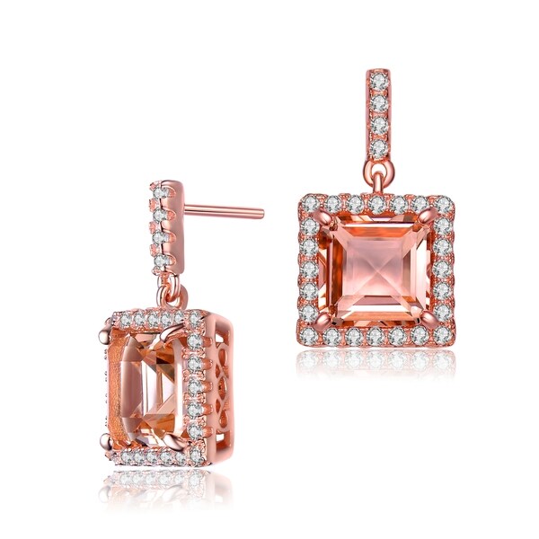 rose gold zirconia earrings