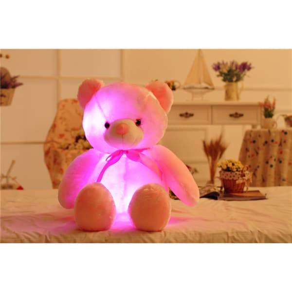 pink light up teddy bear