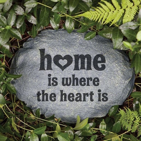 'Home Is Where The Heart Is' Garden Stone