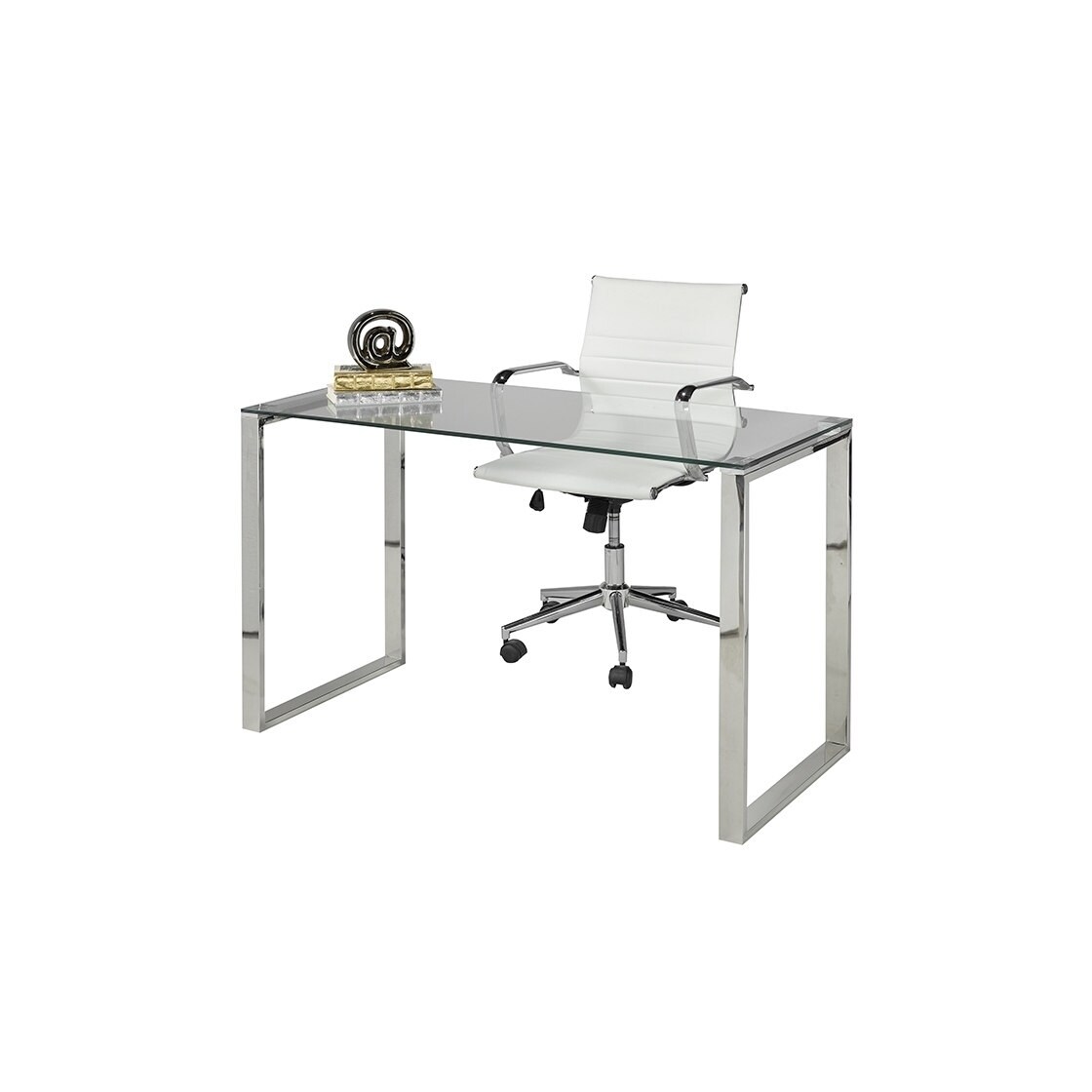 Shop Zenon Silver Small Desk Overstock 13293740