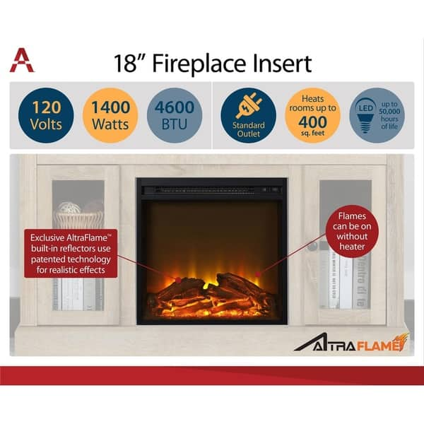 Shop Ameriwood Home Bruxton Electric Fireplace N A Overstock