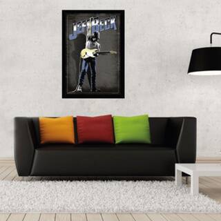 slide 2 of 2, 'Jeff Beck' 24-inch x 36-inch Walnut Architect Framed Print