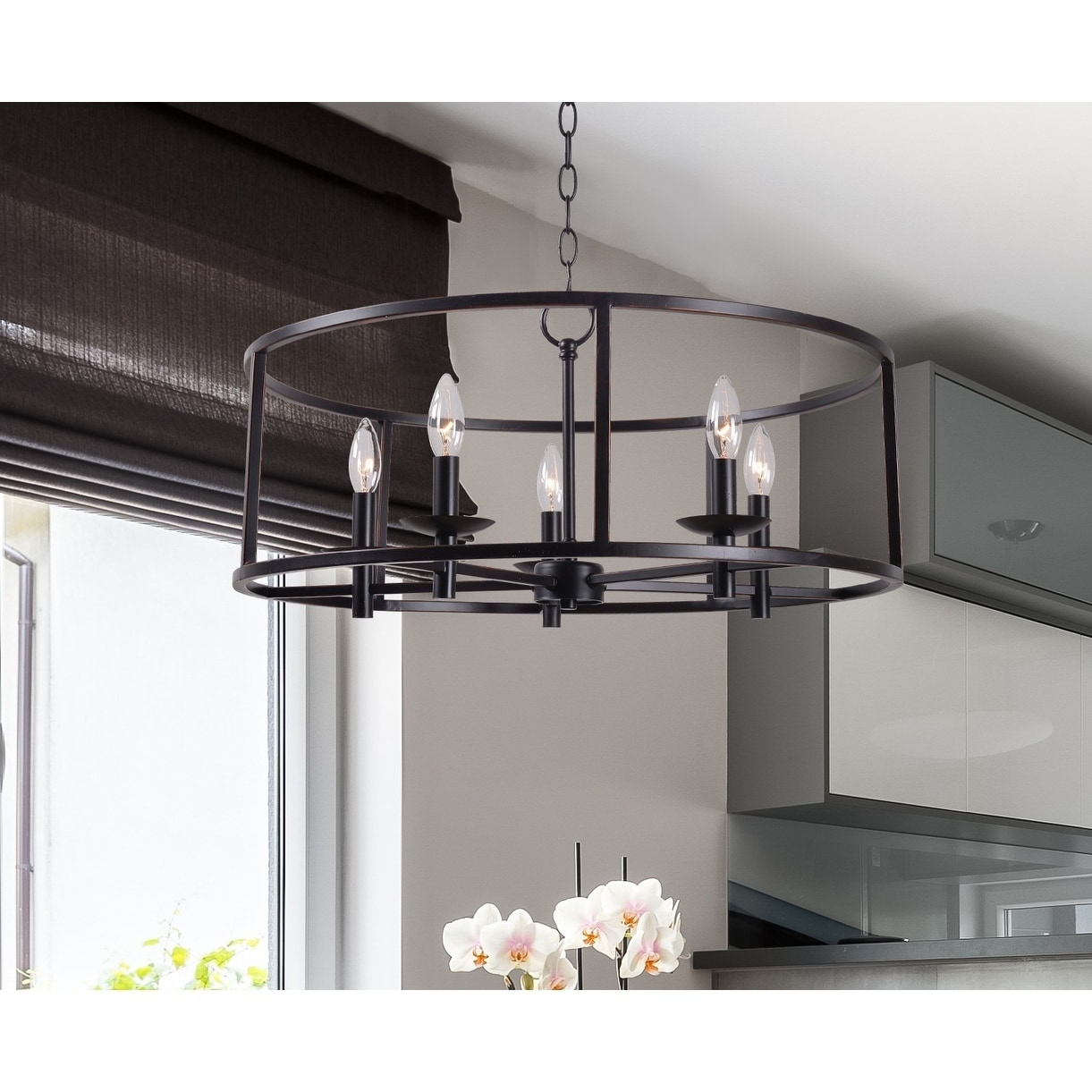 Eileen 5 Light Black Chandelier (Eileen 5 Light Chandelier) - Chandeliers For Bedrooms by Overstock.com