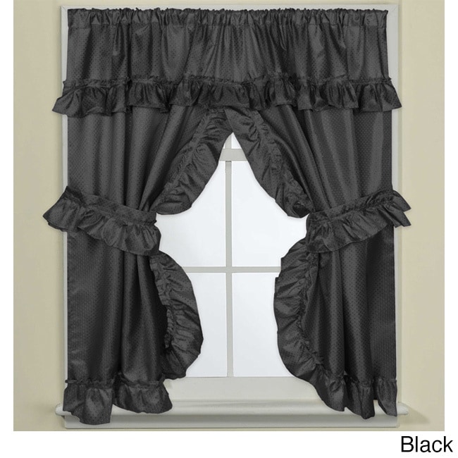 70inch Wide x 45inch Long Bathroom Window Curtain Panel Pair with Tie