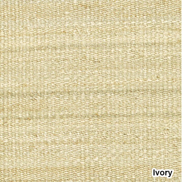 Artist's Loom Flatweave Contemporary Solid Pattern Jute Rug (7'9" Round)