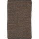 preview thumbnail 7 of 11, Artist's Loom Flatweave Contemporary Solid Pattern Leather Rug (3'6"x5'6") - 3'6"x5'6"
