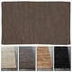 preview thumbnail 1 of 11, Artist's Loom Flatweave Contemporary Solid Pattern Leather Rug (3'6"x5'6") - 3'6"x5'6"