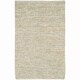 preview thumbnail 6 of 11, Artist's Loom Flatweave Contemporary Solid Pattern Leather Rug (3'6"x5'6") - 3'6"x5'6" ivory