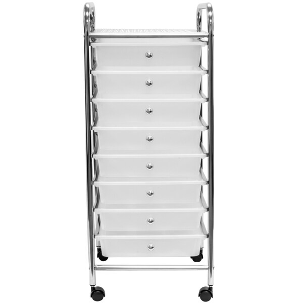 Shop Sorbus White 8Drawer Organizer Rolling Cart Free Shipping Today