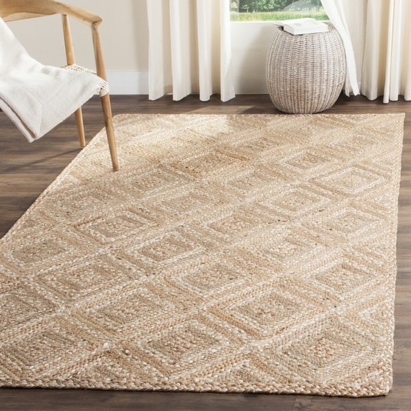 Safavieh Natural Fiber Diamond Weave Contemporary Handmade Safavieh Natural Fiber Diamond Weave Contemporary Handmade Jute Rug 10 X27