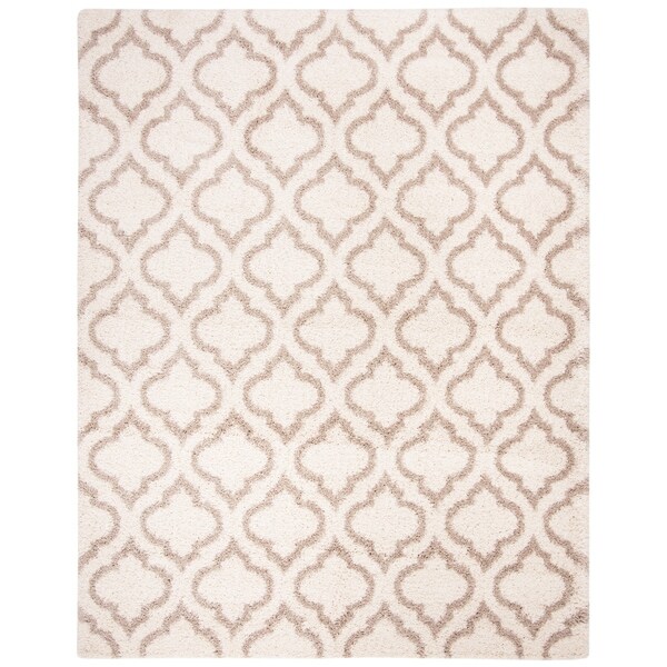 Shop Safavieh Hudson Shag Moroccan Ivory/ Beige Rug 8' x 10' On Sale Free Shipping Today