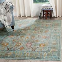 Shop Safavieh Valencia Traditional Distressed Silky Polyester Rug - 8 ...