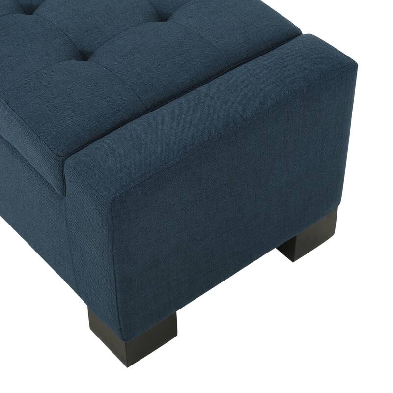 Lawton Fabric Storage Ottoman Bench by Christopher Knight Home