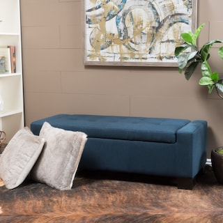 Christopher Knight Home Lawton Fabric Storage Ottoman Bench