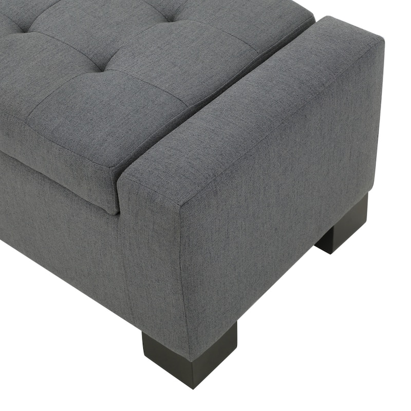 Christopher Knight Home Lawton Fabric Storage Ottoman Bench