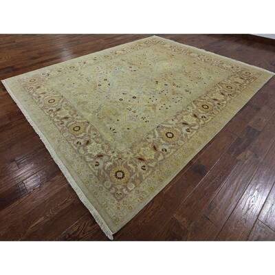 Peshawar Beige Wool Hand-knotted Oriental Rug (8'2 x 10'2)