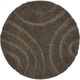 preview thumbnail 34 of 41, Nourison Austin ASTN1 Shag Area Rug 6'7" Round - Dark Brown - Round