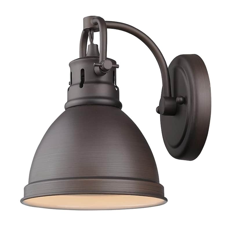 Golden Lighting Duncan Rubbed Bronze Shade 1-light Bath Vanity