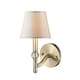 Golden Lighting Waverly Aged Brass One-light Wall Sconce with Silken ...