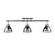 preview thumbnail 5 of 3, Golden Lighting Duncan Chrome Three-light Semi-flush Track Light with Chrome Shades