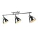 preview thumbnail 3 of 3, Golden Lighting Duncan Chrome Three-light Semi-flush Track Light with Chrome Shades