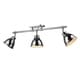 preview thumbnail 1 of 3, Golden Lighting Duncan Chrome Three-light Semi-flush Track Light with Chrome Shades