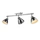 preview thumbnail 4 of 3, Golden Lighting Duncan Chrome Three-light Semi-flush Track Light with Chrome Shades