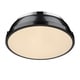 preview thumbnail 4 of 2, Golden Lighting Duncan Chrome 14' Flush Mount with Black Shade