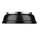 preview thumbnail 3 of 2, Golden Lighting Duncan Chrome 14' Flush Mount with Black Shade