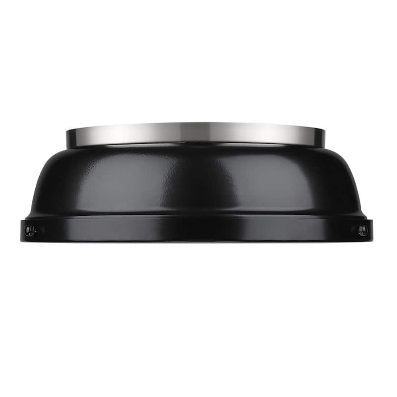 Golden Lighting Duncan Pewter/Black Metal 14-inch' Flush Mount Fixture