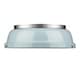 preview thumbnail 2 of 2, Golden Lighting Duncan Pewter Steel 14-inch Flush Mount With Seafoam Shade