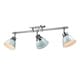 preview thumbnail 4 of 2, Golden Lighting Duncan Chrome With Seafoam Shades Steel 3-light Semi-flush Track Light