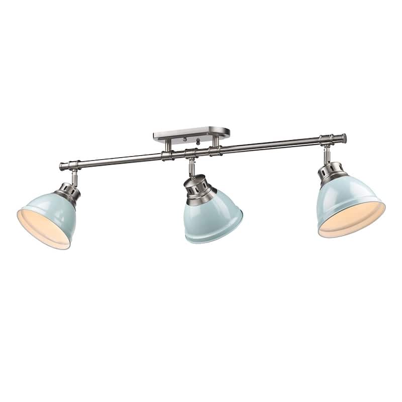 Golden Lighting Duncan Seafoam Pewter 3-light Semi Flush Mount Track Light