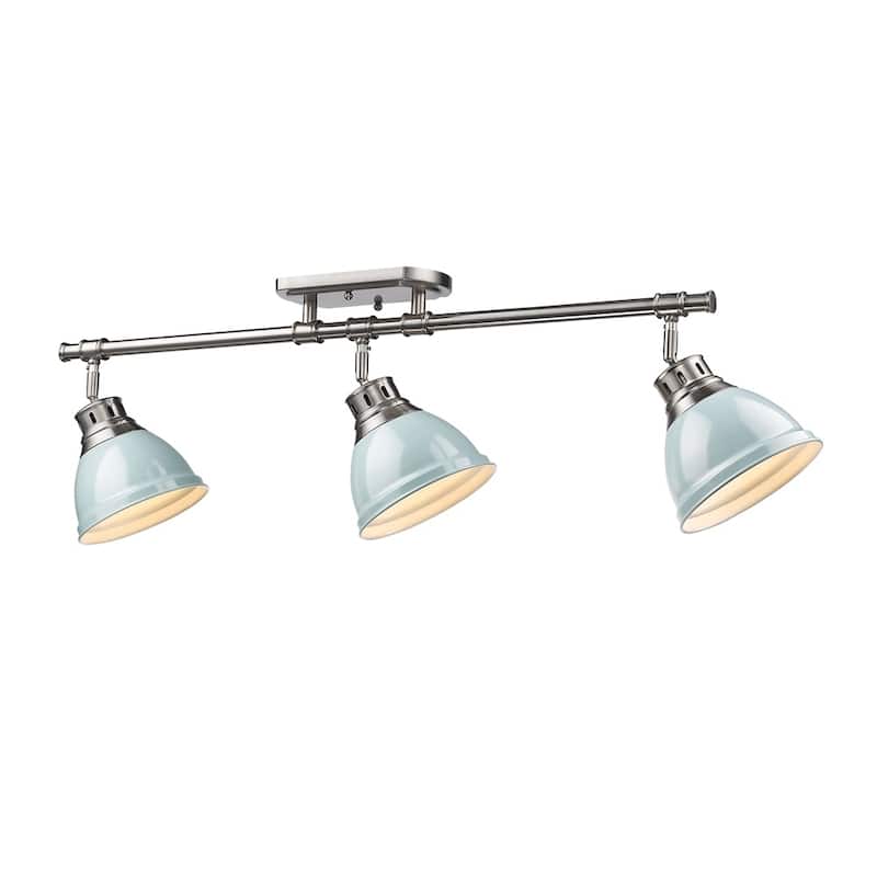 Golden Lighting Duncan Seafoam Pewter 3-light Semi Flush Mount Track Light