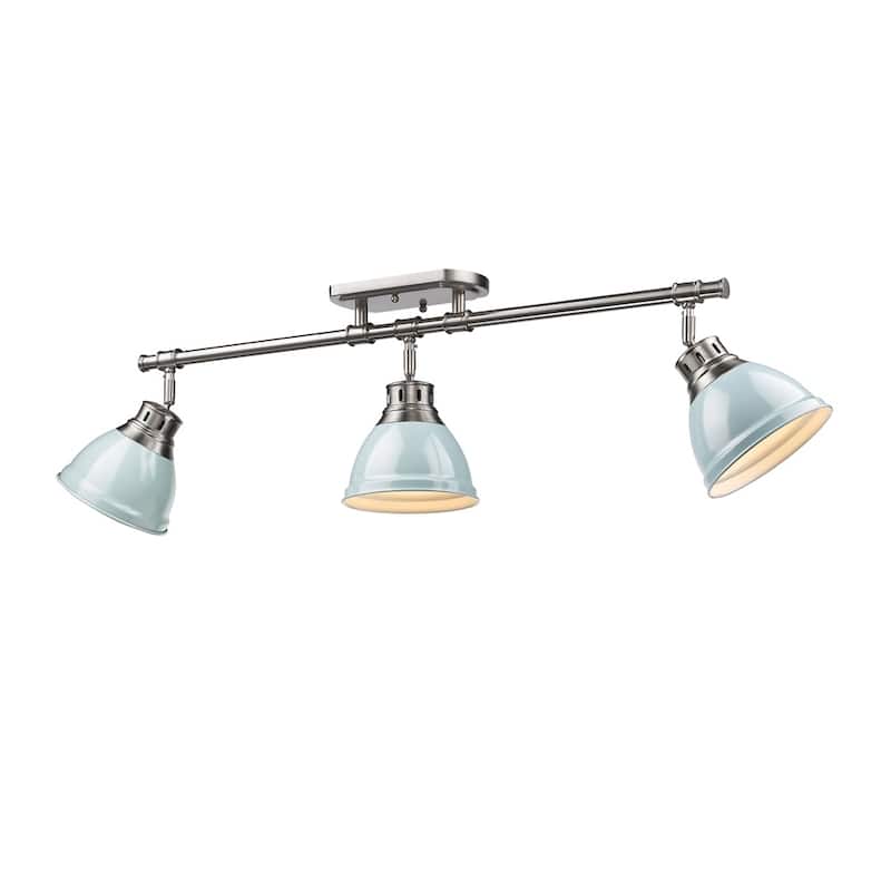 Golden Lighting Duncan Seafoam Pewter 3-light Semi Flush Mount Track Light