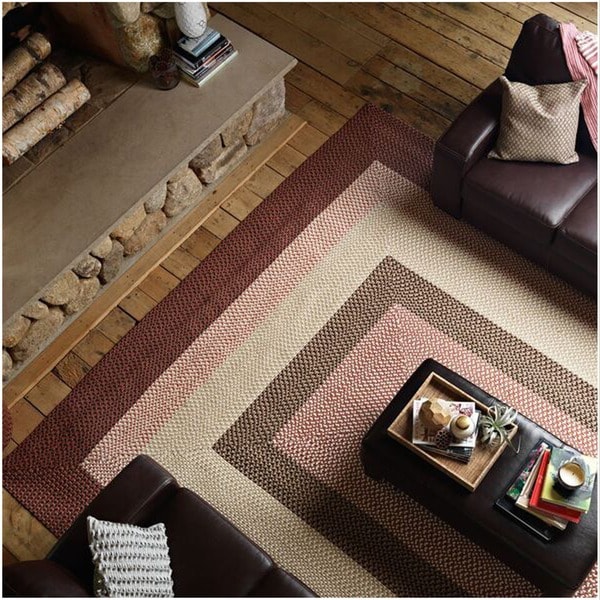 Boulder Cabin Braided Reversible Rug USA MADE - 9 x 12