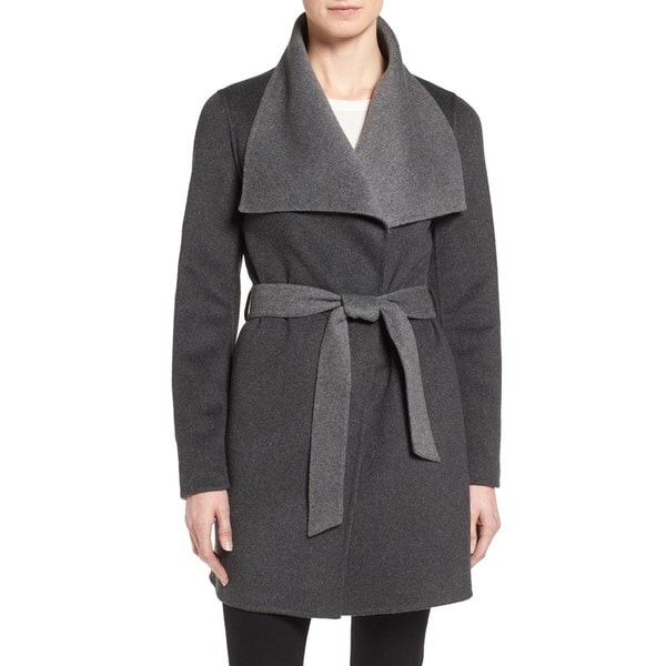 grey wrap coat womens