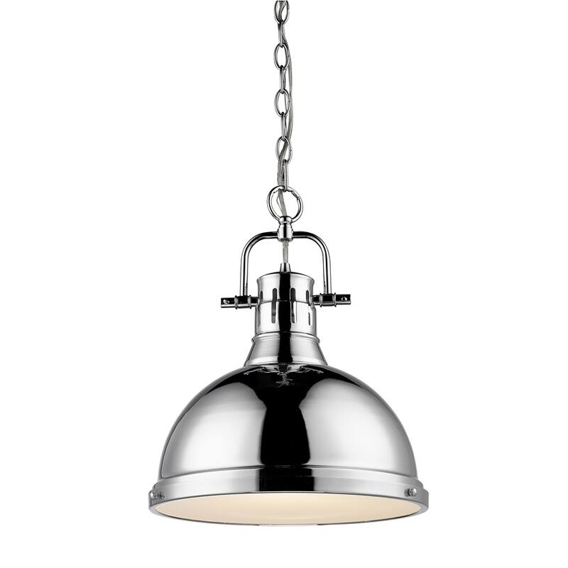 Golden Lighting Duncan Chrome Single Light Pendant
