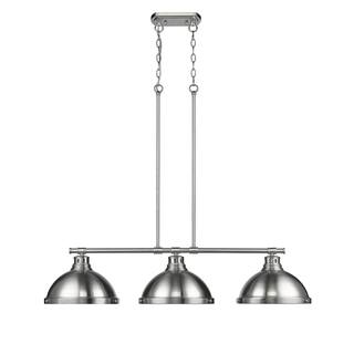 Golden Lighting Duncan Pewter 3-light Linear Pendant