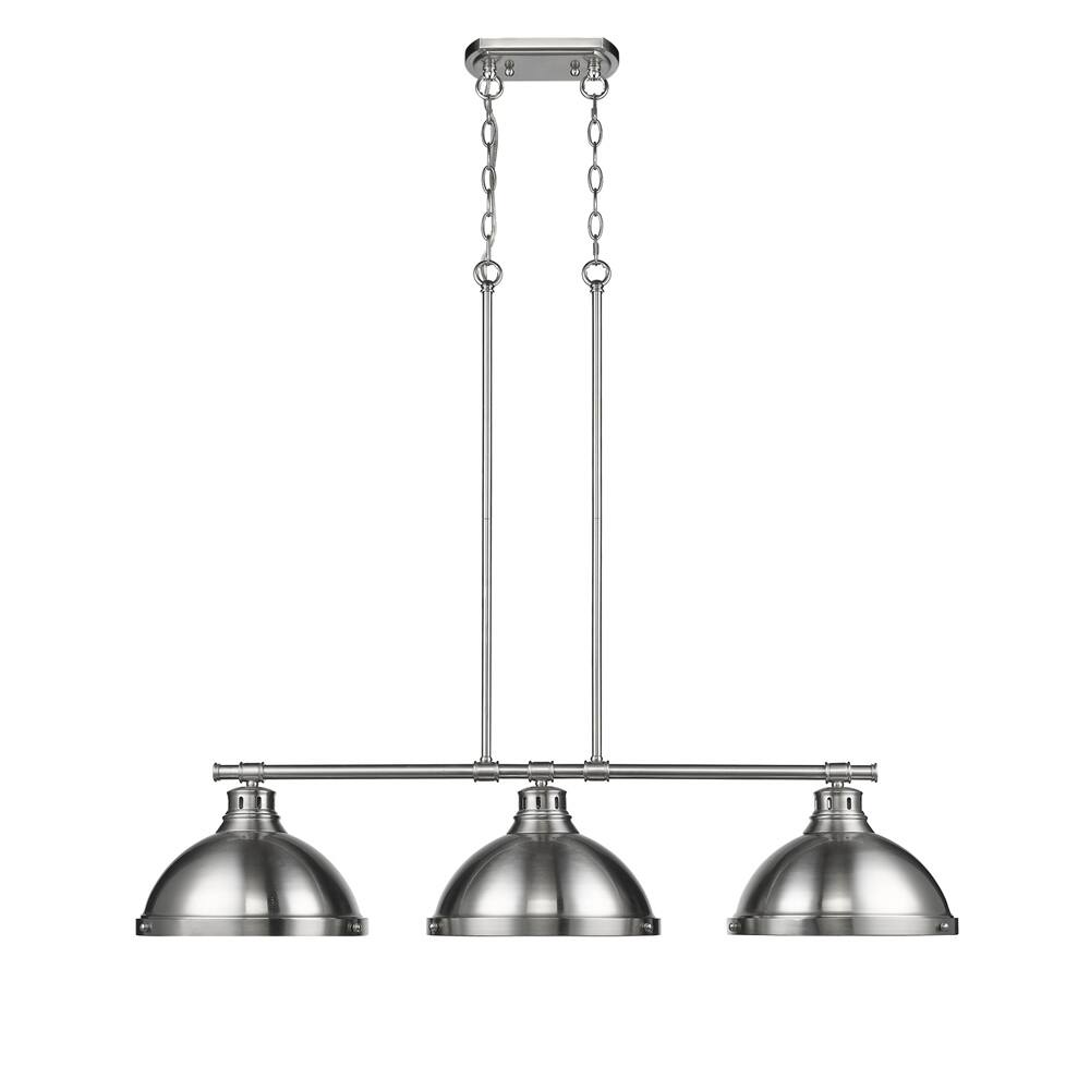 Golden Lighting Duncan Pewter 3-light Linear Pendant