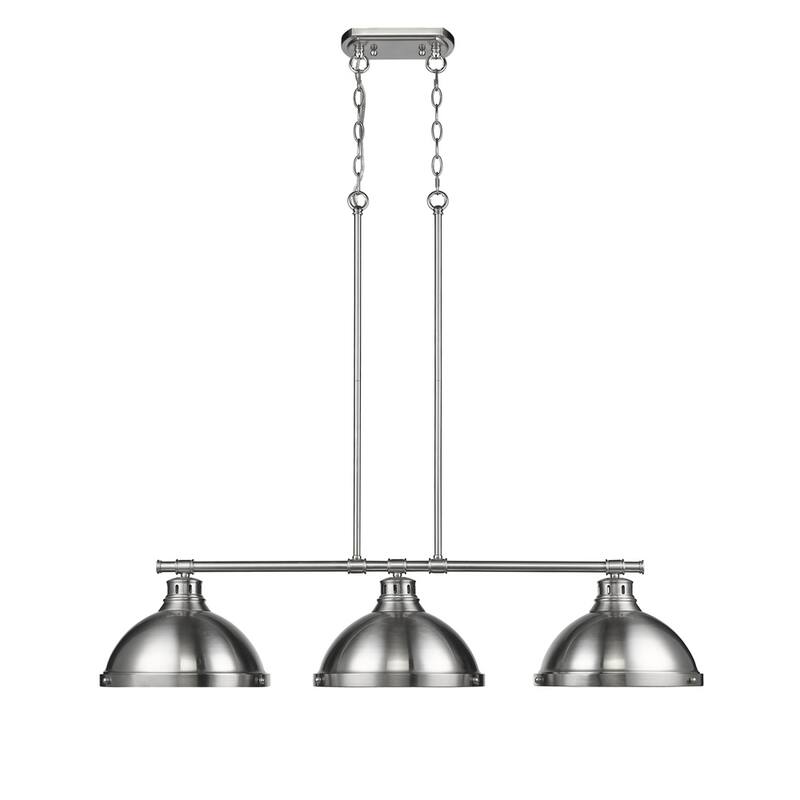 Golden Lighting Duncan Pewter 3-light Linear Pendant