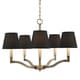 preview thumbnail 1 of 2, Golden Lighting Waverly Aged Brass Tuxedo Shade 5-light Chandelier
