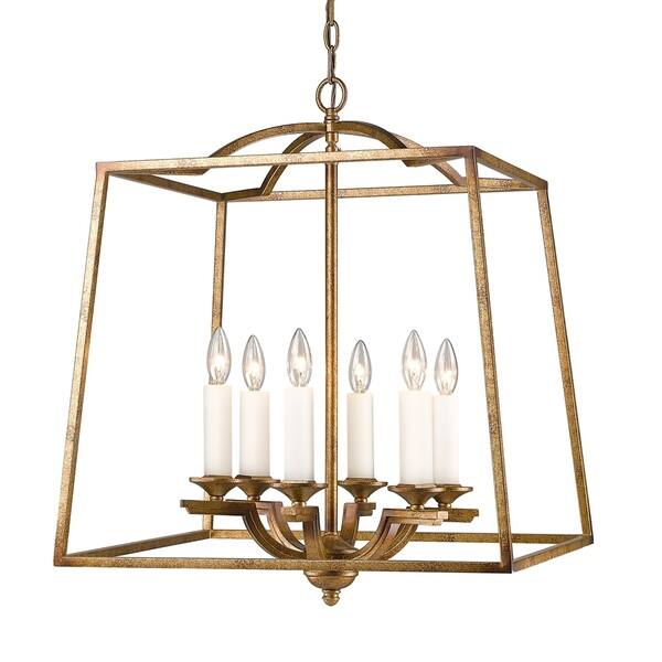 Golden Lighting Athena Grecian Gold Traditional Drum Pendant Light