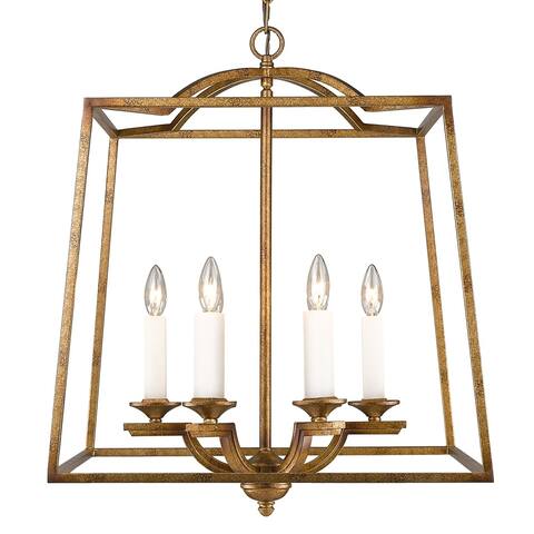 Golden Lighting Athena Grecian Gold and Glass 6-light Incandescent Pendant