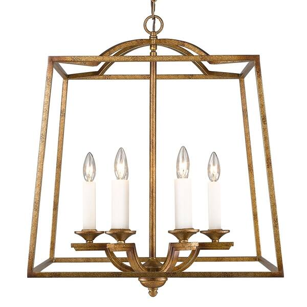 slide 2 of 5, Golden Lighting Athena Grecian Gold and Glass 6-light Incandescent Pendant