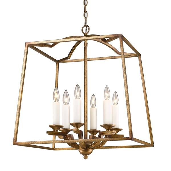 Golden Lighting Athena Grecian Gold Traditional Drum Pendant Light